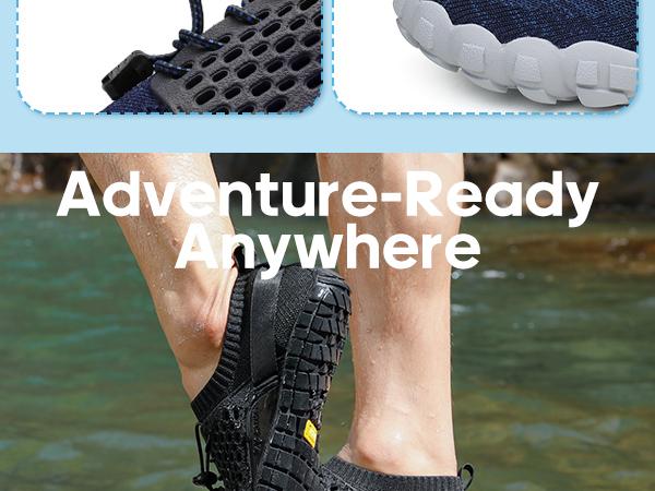 NORTIV8 Men's Quick Drying Water Shoes with Multi-Directional Traction and Shock Absorption for Water Sports and Outdoor Activities Footwear