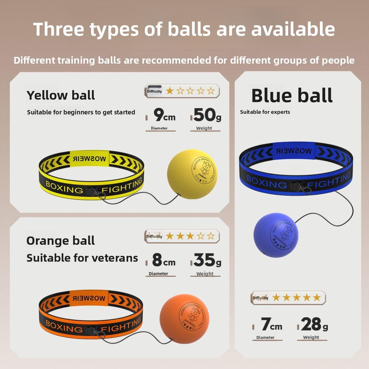 Head-mounted children's combat stress-relief training speed ball, smooth surface PU foam reaction magic ball