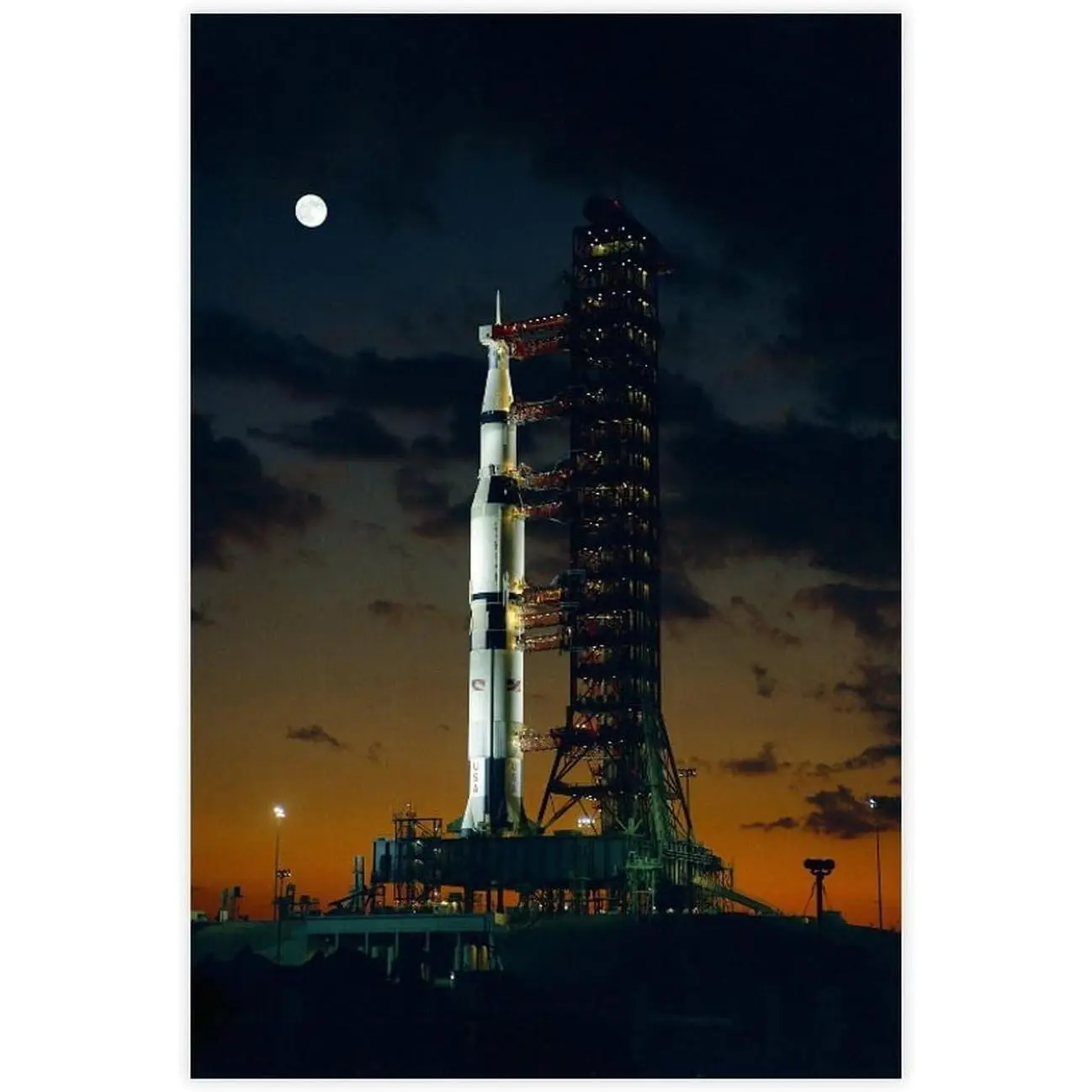 Apolloes 4 Saturn V Rocket Kennedy Space Center 1967 Poster Prints Paintings Canvas Wall Art for Bedroom Bathroom Living Room Office Wall Decor
