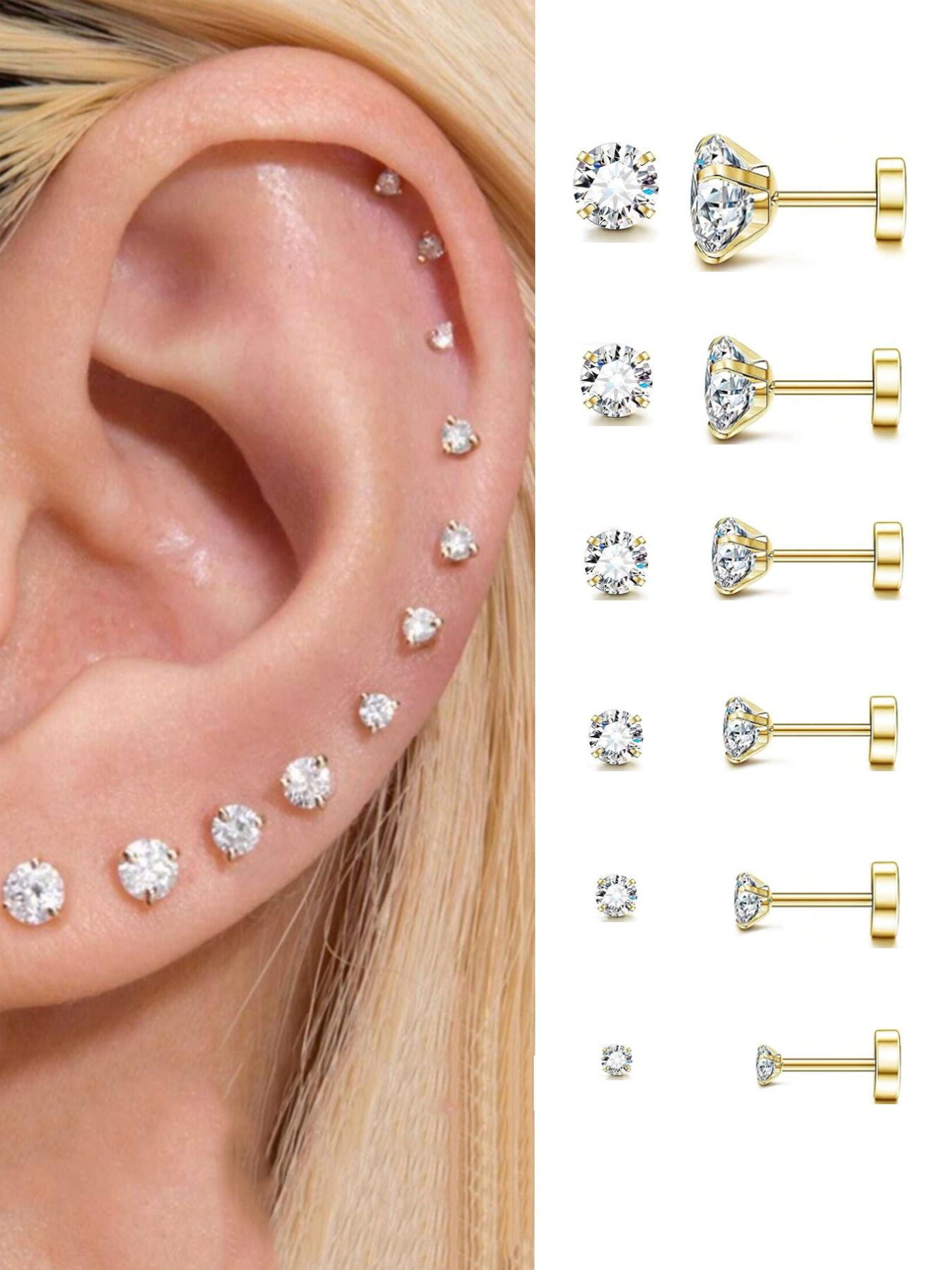 Luxury Jewelry Rhinestone Decor Stud Earrings, Trendy Matching Stud Earrings for Women & Men for Party, Classic Fashion Accessories for Daily Wear