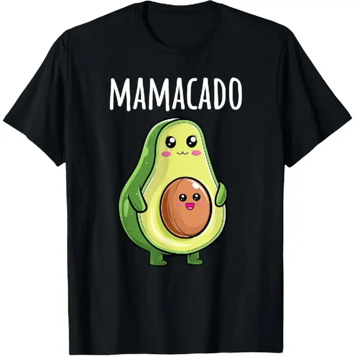 Cotton Unisex Pregnancy Announcement Shirts Women Mom Funny Mamacado T-Shirt