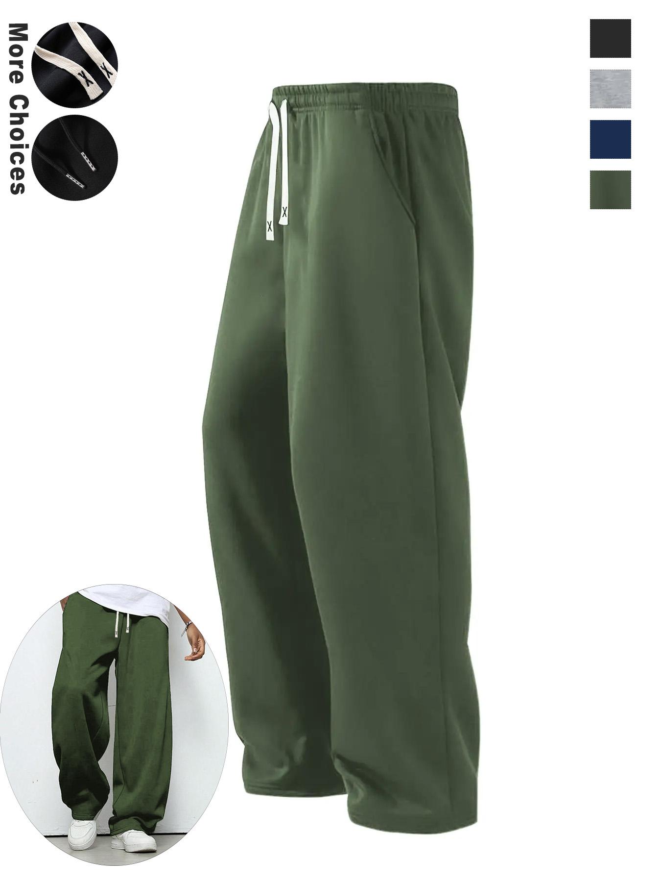 Men's Solid Color Drawstring Waist Pants, Casual Comfy Trousers for Daily Wear, Men's Bottoms for All Seasons.adwysd joggers.lululemon men.  city jogger