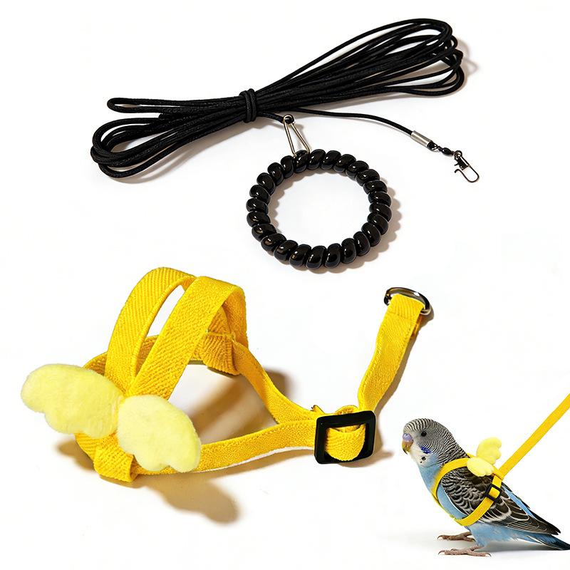 Parrot Flight Training Leash, Back Strap Wing Harness with Elastic Bungee Rope, Outdoor Walking Lead for Small Parrots, Escape-Proof Bird Leash for Budgie Cockatiel Lovebird Squirrel-proof Metal Feeding Station Cage Stand Parrot Flight Training Leash, Back Strap Wing Harness with Elastic Bungee Rope, Outdoor Walking Lead for Small Parrots, Escape-Proof Bird Leash for Budgie Cockatiel Lovebird Squirrel-proof Metal Feeding Station Cage Stand