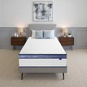 8 Inch Twin Hybrid Mattress In A Box, CertiPUR-US OEKO-TEX Memory Foam Pocket Spring Medium Firm Mattress With Lumbar Pressure Relief For Home Hotel