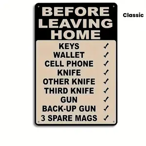 Funny Metal Tin Sign Sweet Home -Before Leaving Home Bring Key for House Room Bedroom Decor 8X12inch-05