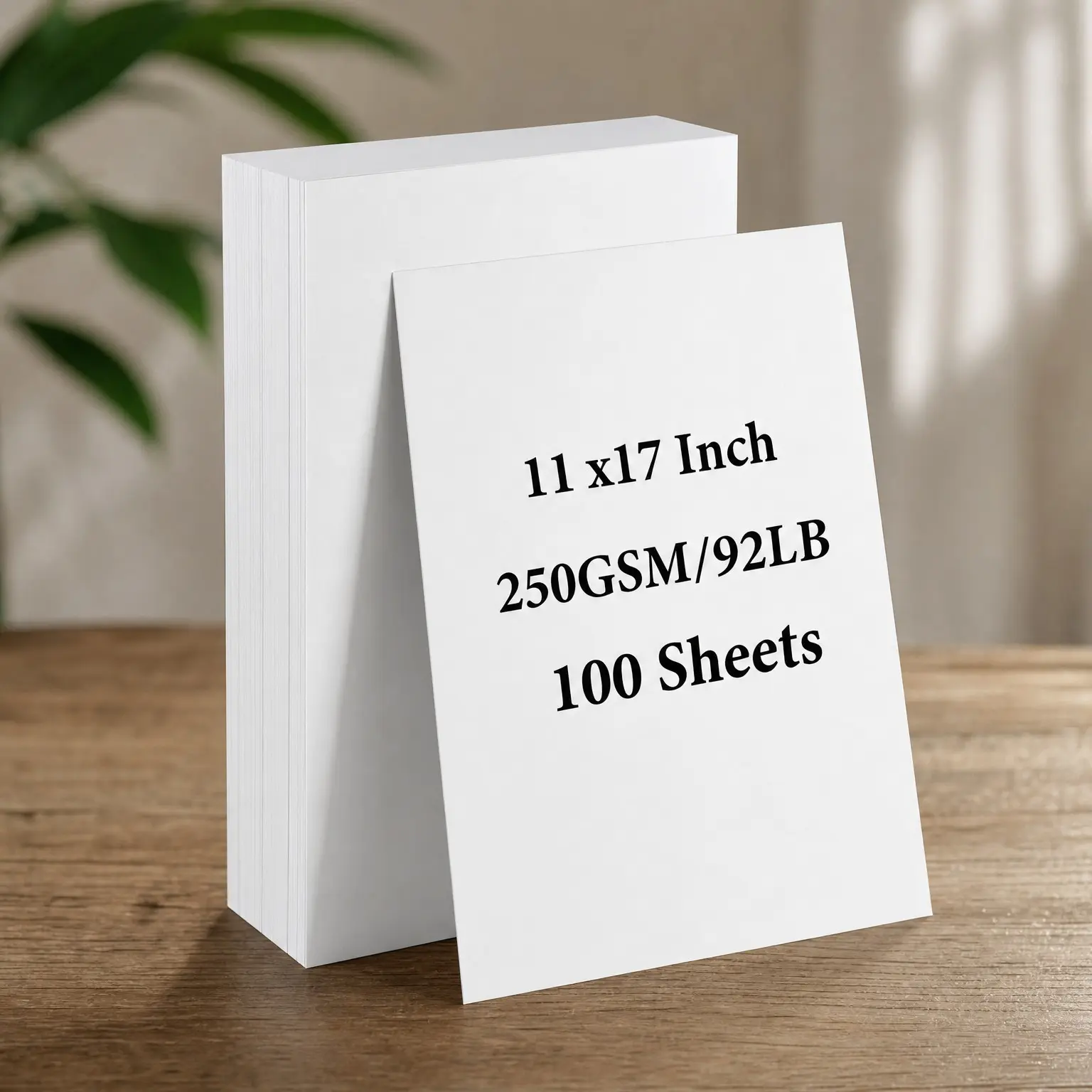 100 Sheets White Cardstock 11x17, 92lb/250gsm Heavyweight Card Stock Paper for Printer, Resume, Scrapbooks, Art, Crafts & Business CardsGift