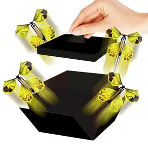 Butterfly Pop Up Explosion Gift Box 1 Set Pink White Black with 4 Flying Butterflies DIY Surprise Box for Birthday Wedding Holiday Gifts