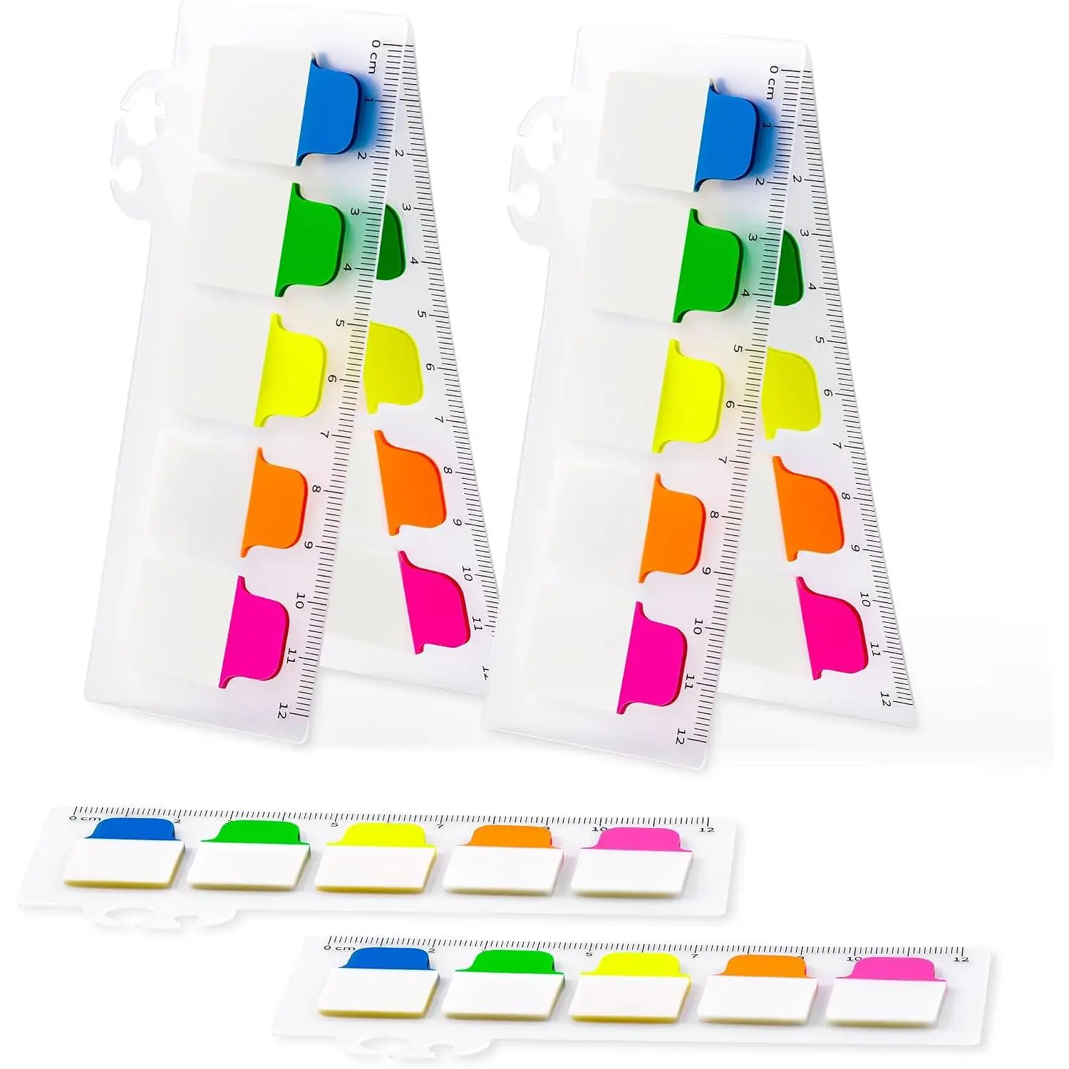 Sticky Tabs - 600 Sheets Notebook Tabs - Sticky Flags, Index & Page Tabs - Durable Divider & Binder Tabs for Books & Bibles(6 Pcs, 5 - Color)