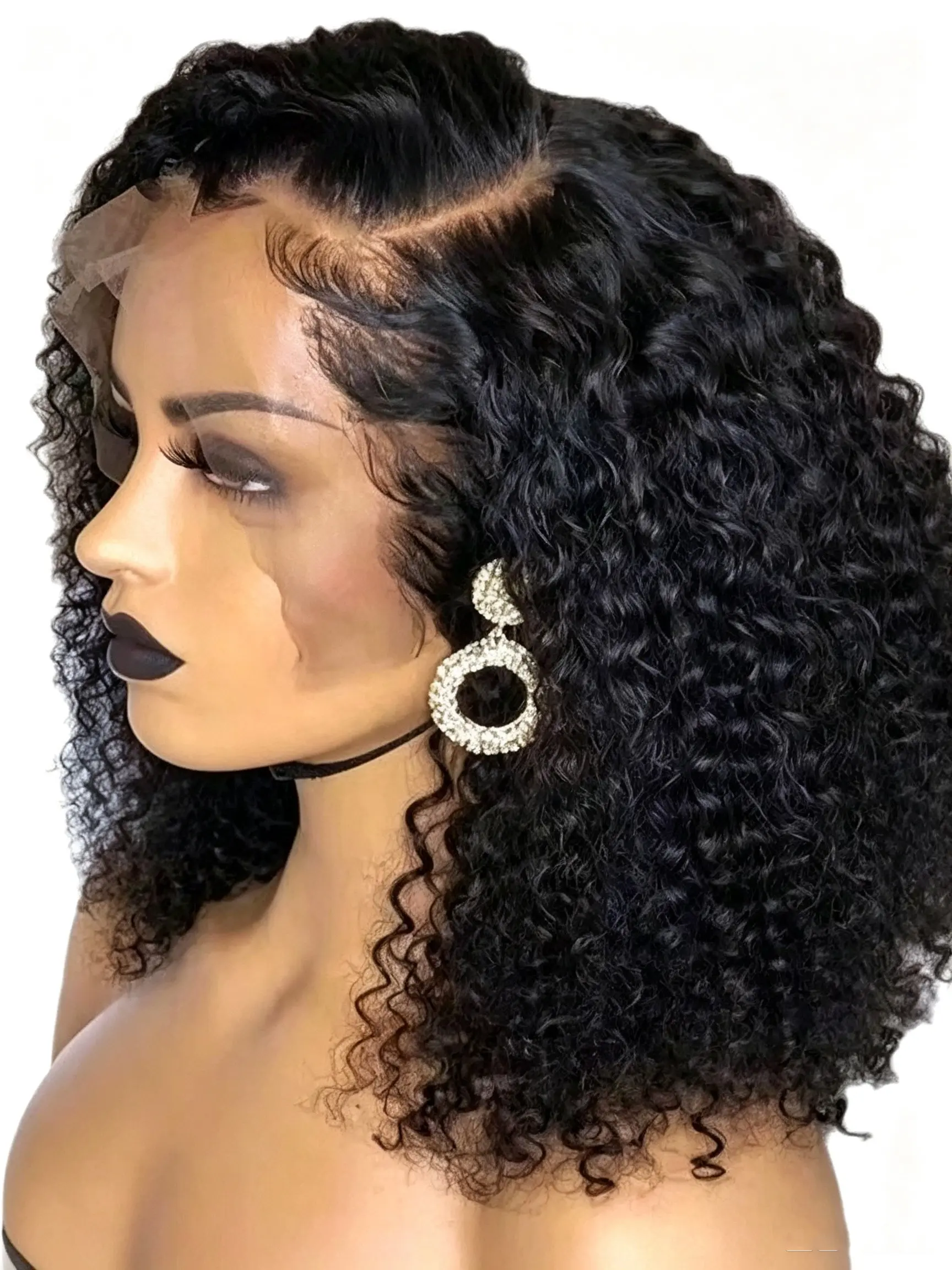 Deep Bob 13x6 Lace Front Wig, Real Hair Synthetic Fiber, Natural Look, Comfortable Fit, Ideal for Daily Use, Perfect Gift Choice