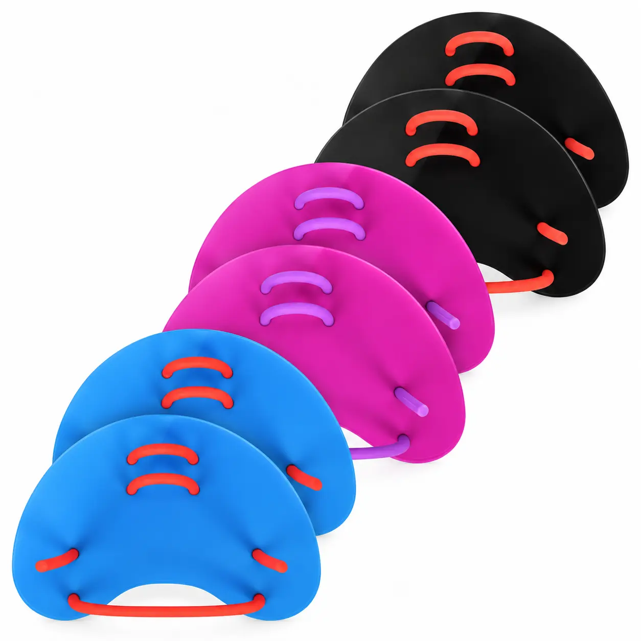 Professional Swim Training Aid – Adjustable Half-Palm Webbed Swim Gloves for Enhanced Propulsion, Resistance Building, and Technique Development – Durable Neoprene & Silicone Design for Competitive Swimmers and Fitness Enthusiasts