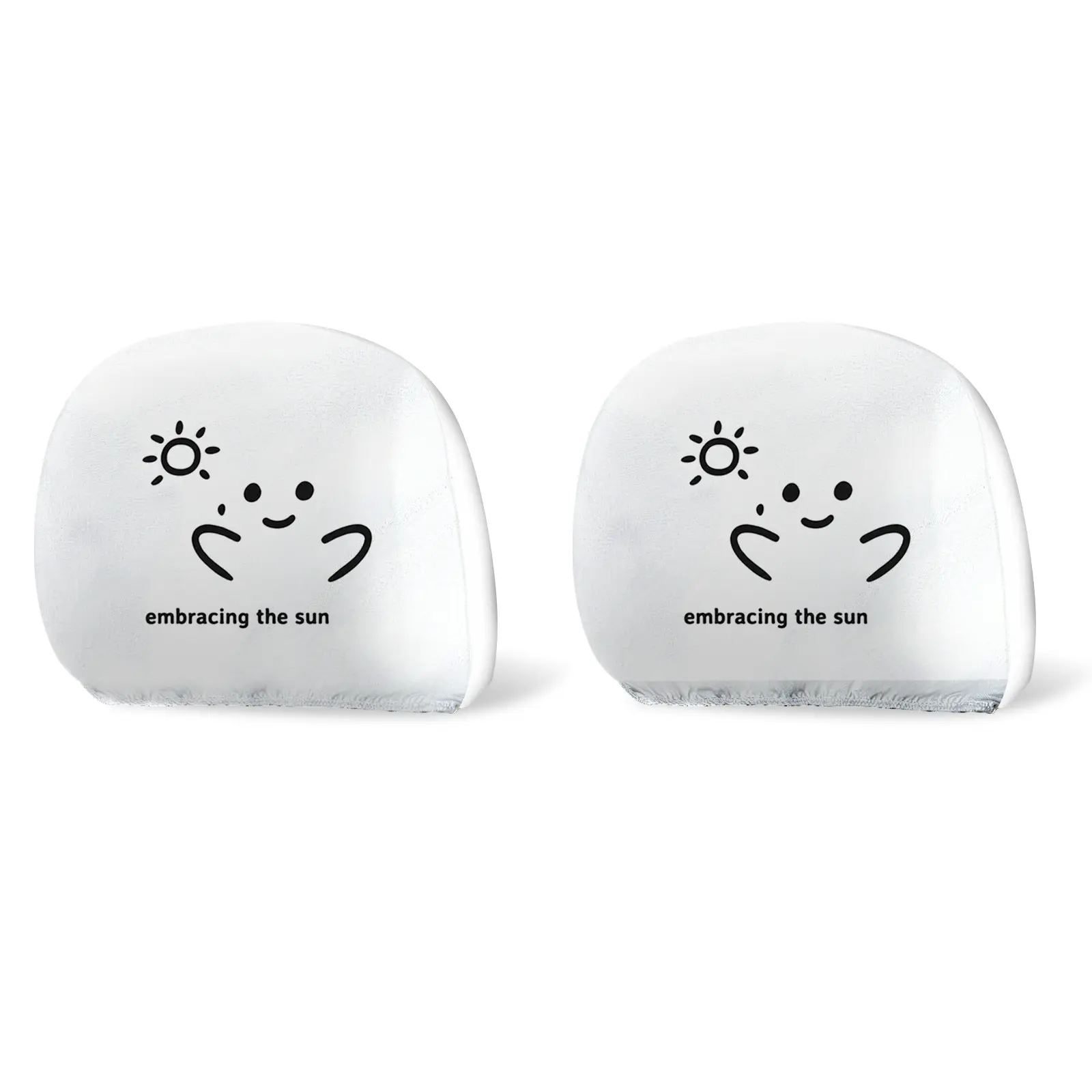 Durable Dust-Resistant Seat Headrest Cover, Elastic Fabric, Fun Design, Fits Most Headrests, Car Interior Protector