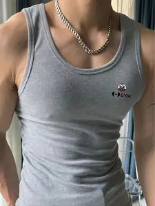 Men'S Large U-Shaped Round Neck Training Vest Looks Stylish Both Inside And Outside With A Neck And Shoulder That Is Super Durable