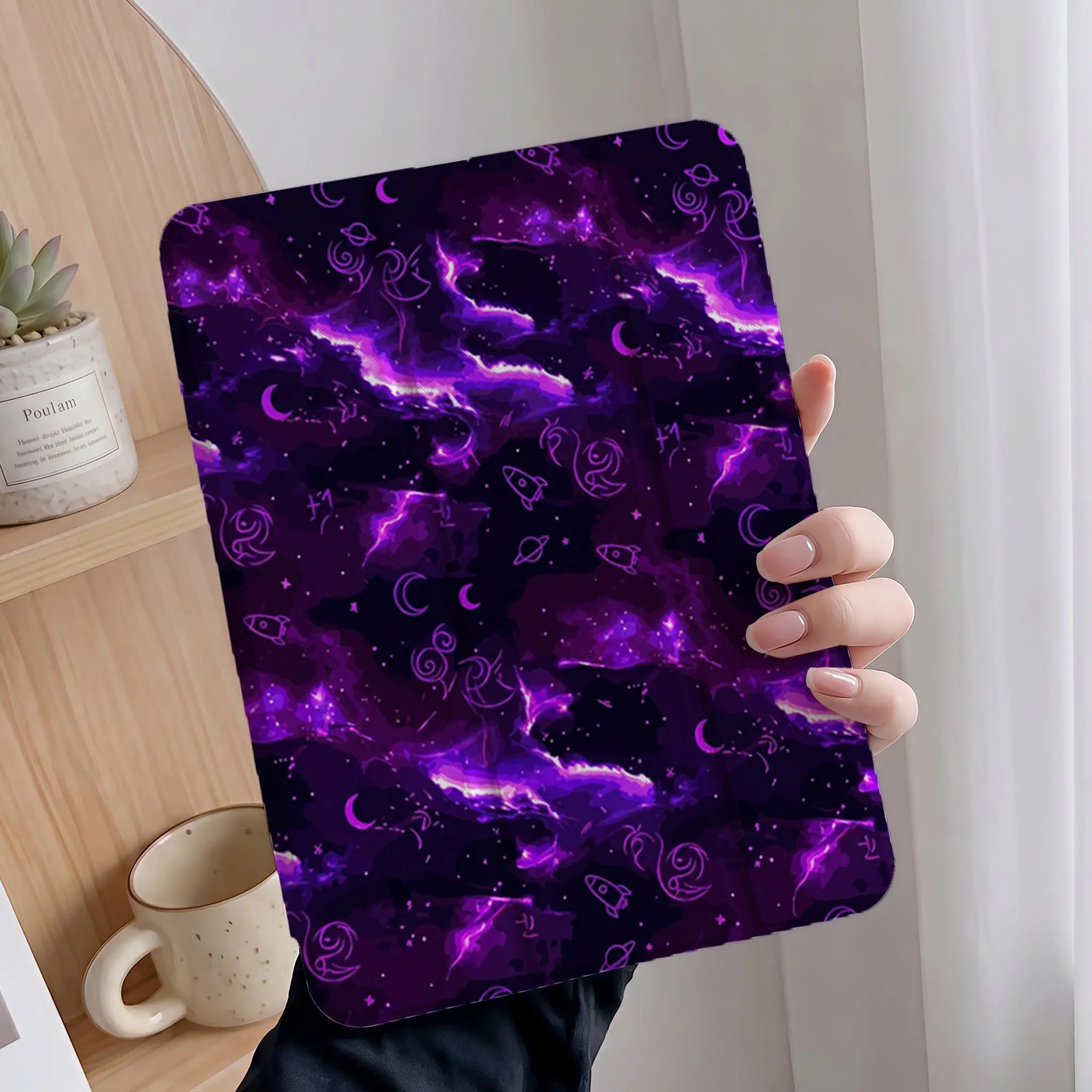 Tablet Case Purple for galaxy Nebula Space for Samsung Tab S10 S9 S8 S7 FE Plus 12.4 S10+ S9+ S8+ S7+ Ultra 5G S10FE S9FE Protective Cover with Pencil Holder Auto Sleep Wake Cosmic Art Style Travel Gift, Accessories