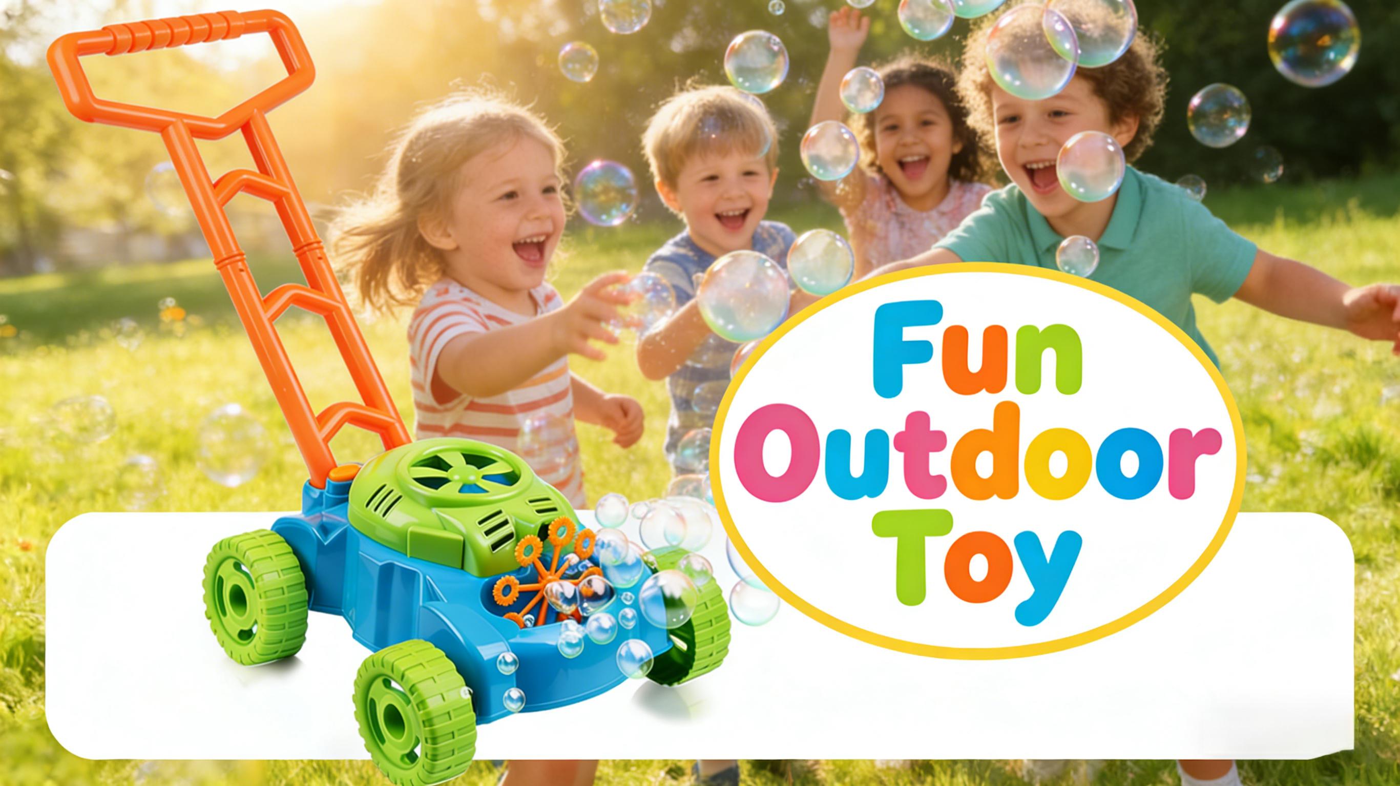 ArtCreativity Bubble Lawn Mower ,Kids Bubble Machine for Toddlers 1-5, Bubbles Blowing Push Toys for Kids, Summer Outdoor Gardening Toys for Birthday Gifts Boys & Girls