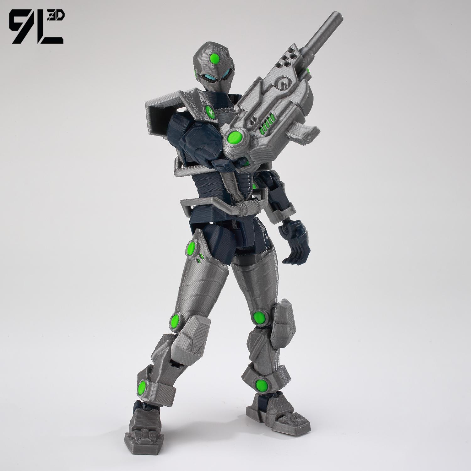 9L3D Printed Invincible Tech Jacker T13 Lucky13 Action Figure Dummy13 Motorcycle Multi-Jointed Collectible Model Toy Titan13