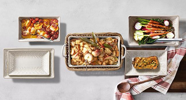 9.85" Ceramic Rectangle Plates Set of 4 - Deep Lipped Edges, Appetizer Salad Sushi Pasta Dessert Plates, Microwave/Oven Safe, Cute Kitchen Dinner Restaurant Serving Dishes (Multiple Patterns)