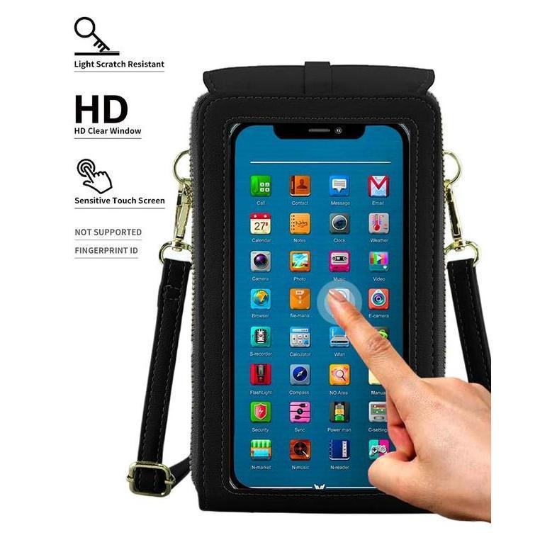 2026 Trendy Minimalist Elegant Women's Touchscreen Crossbody Phone Wallet - Multi-Card Slots & Coin Pouch | Adjustable Strap Water-Resistant | Shopping/Travel Multiple Colors Must-Have