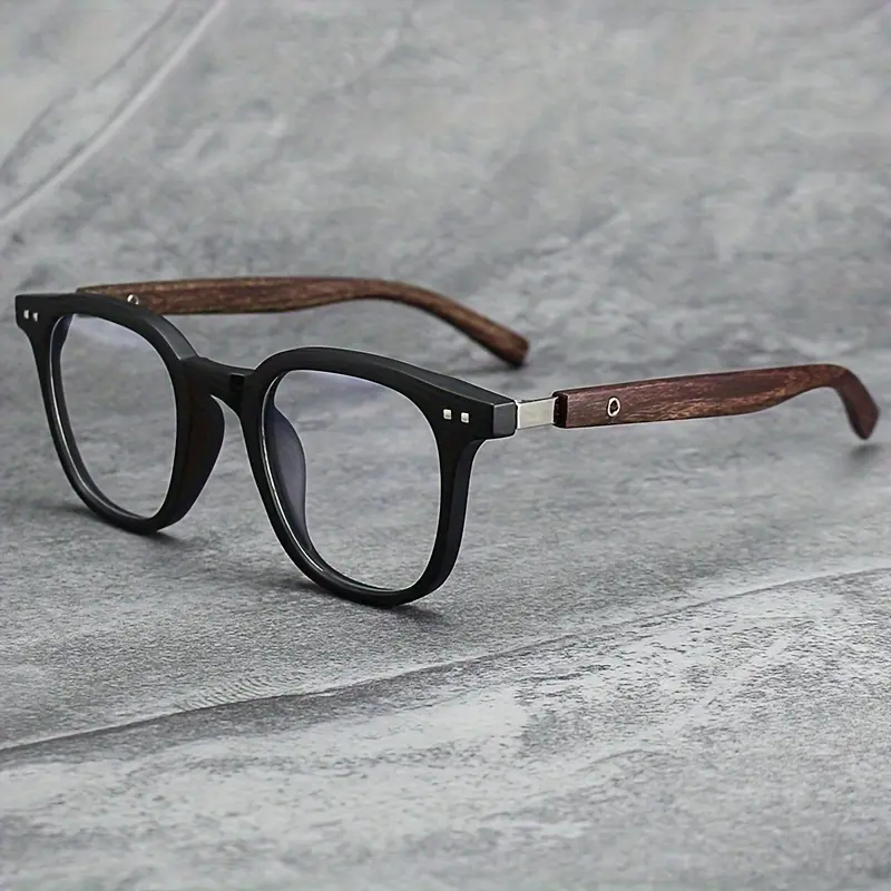 Fashion square frame blue light glasses - retro minimalist style suitable for men, women, leisure, business, school decoration photo props.