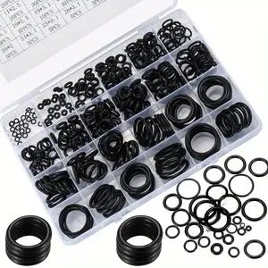 225-Piece O-Ring Set, 18 Sizes Nitrile Rubber Seals, Elastic Oil-Resistant Gaskets, Professional Pipe Repair Seal Kits