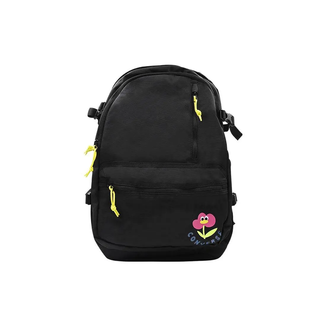 Converse Cartoon Multifunctional Polyester Backpack for Men and Women, Unisex Style in Black