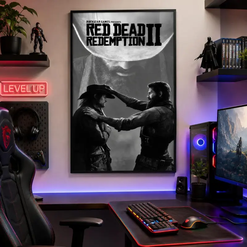 [Sale up to 50%] Red Dead Redemption 2 Poster - RDR 2 Poster - Video Game Poster - Arthur Morga  Poster  (NO FRAME) Decor Photo home wall