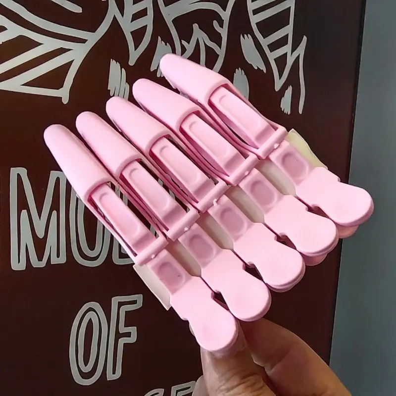 5 Pack Professional Alligator Hair Clips – Durable Non-Slip Salon Hair Styling Clips for Sectioning & Blow Drying, Plastic Hair Clips for Women & Stylists