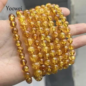 5mm 11mm Genuine Amber Bracelets Round Beads Special Original Baltic Piebald Precious Stone Diy Natural Jewelry Gift Wholesale