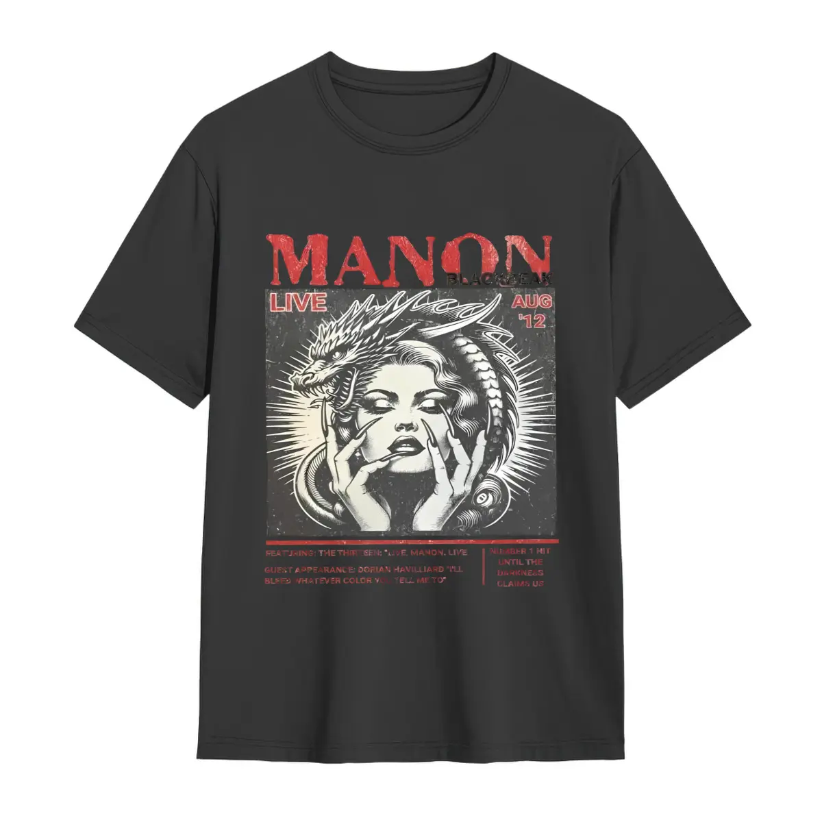 Sjm Merch Throne of Glass Manon Blackbeak We Are Thirteen Graphic T-Shirt - White Cotton Tee with Red & Black Geometric Design, Unisex Adult Regular Fit, Pre-Shrunk Casual Shirt for All Seasons