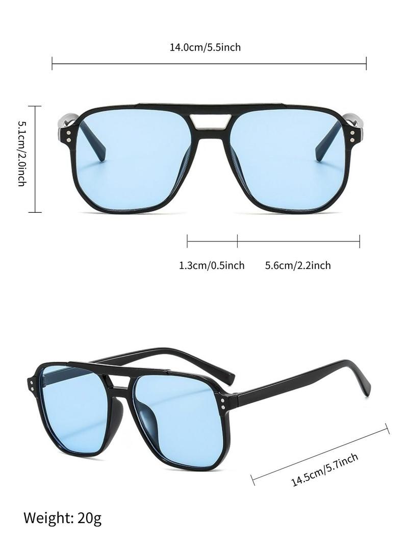 Unisex Vintage Aviator Sunglasses, Trendy Casual Tinted Lens Sunglasses for Everyday Use, Fashion Accessories for Outdoor Activities, Trendy Styling Sunglasses