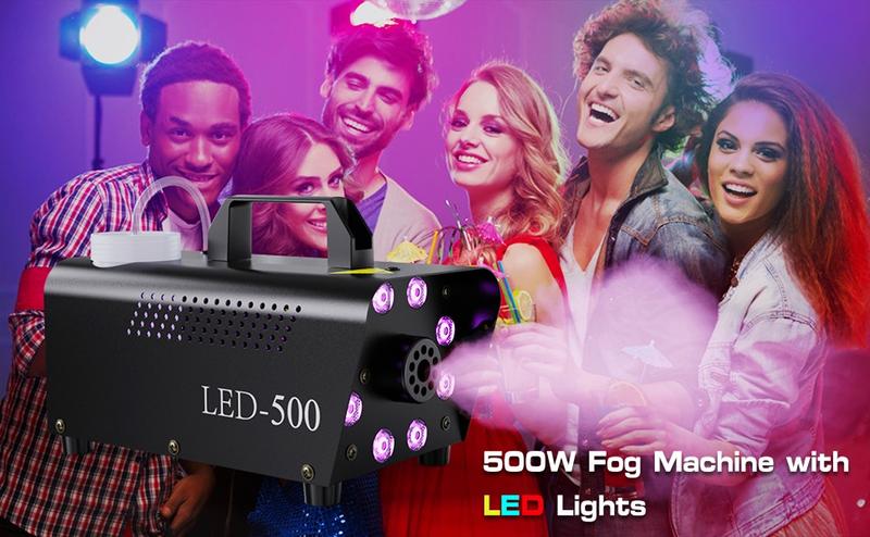 Fog Machine with 8 LED Lights,Smoke Machine with 13 Colorful LED Lights ...