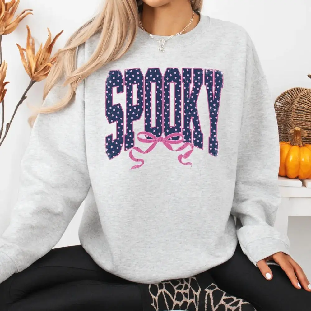 Women's Skull Graphic Print Crewneck Sweatshirt - Casual Long Sleeve Polyester-Cotton Fleece Blend Fabric Pullover with Comfortable Fit for Everyday Wear