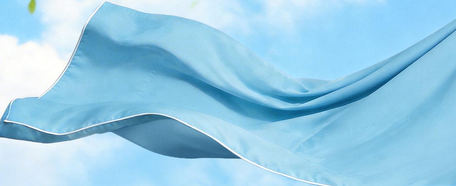 Cooling Comforter Queen/Full Size, Q-max>0.45 Arc-Chill Cooling Blanket for Hot Sleepers, Lightweight Cool for Night Sweats, Breathable Summer Cool Comforter,Blue(90"x90")