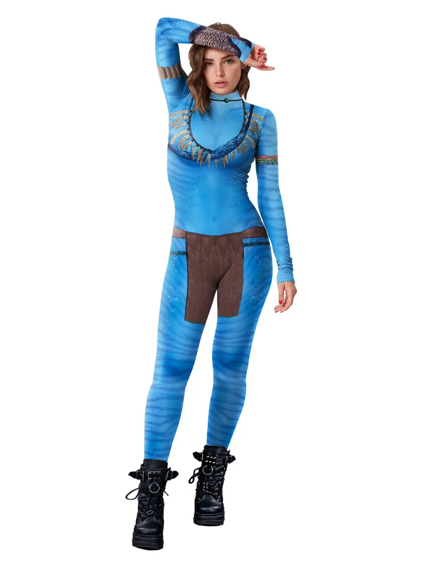 Movie Avatar Jake Sully Cosplay Costume Carnival Party Purim Catsuit Adult Anime Theme Party Performance Bodysuits