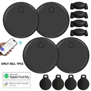 Smart Tracker Dual System Air Tag-1/2/4 Packs, Works with Apple Find My (iOS) & Google Find Hub (Android) Compatible, BT Item Finder, Item Locator, Replaceable Battery, for Key, Backpack, Luggage, Black/White