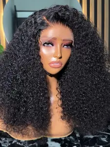 Front Lace Wig 180 Density 26 Inches Long, No Glue, Curly Hair, Soft and Breathable, Pre-Styled Baby Hair, Heat Resistant Daily Wig