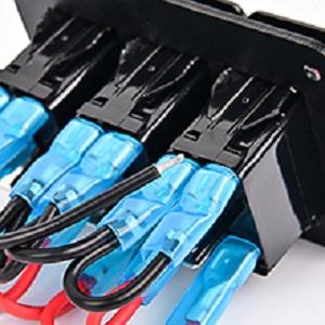 Nilight 4Gang Aluminum 5Pin ON/Off Blue Rocker Switch Panel