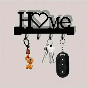 1pc keychain wall mounted entrance organization rack with hook, multi-functional non-marking punch hook, suitable for home decoration in the living room