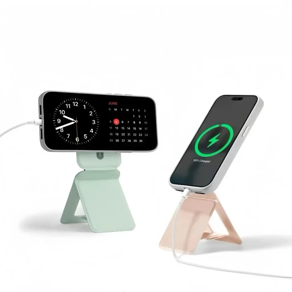 Mobile Tripod Stand Compatible With iPhone With Angle Adjustment And Powerful Magnets As well As MagSafe Invisible Selfie Stick