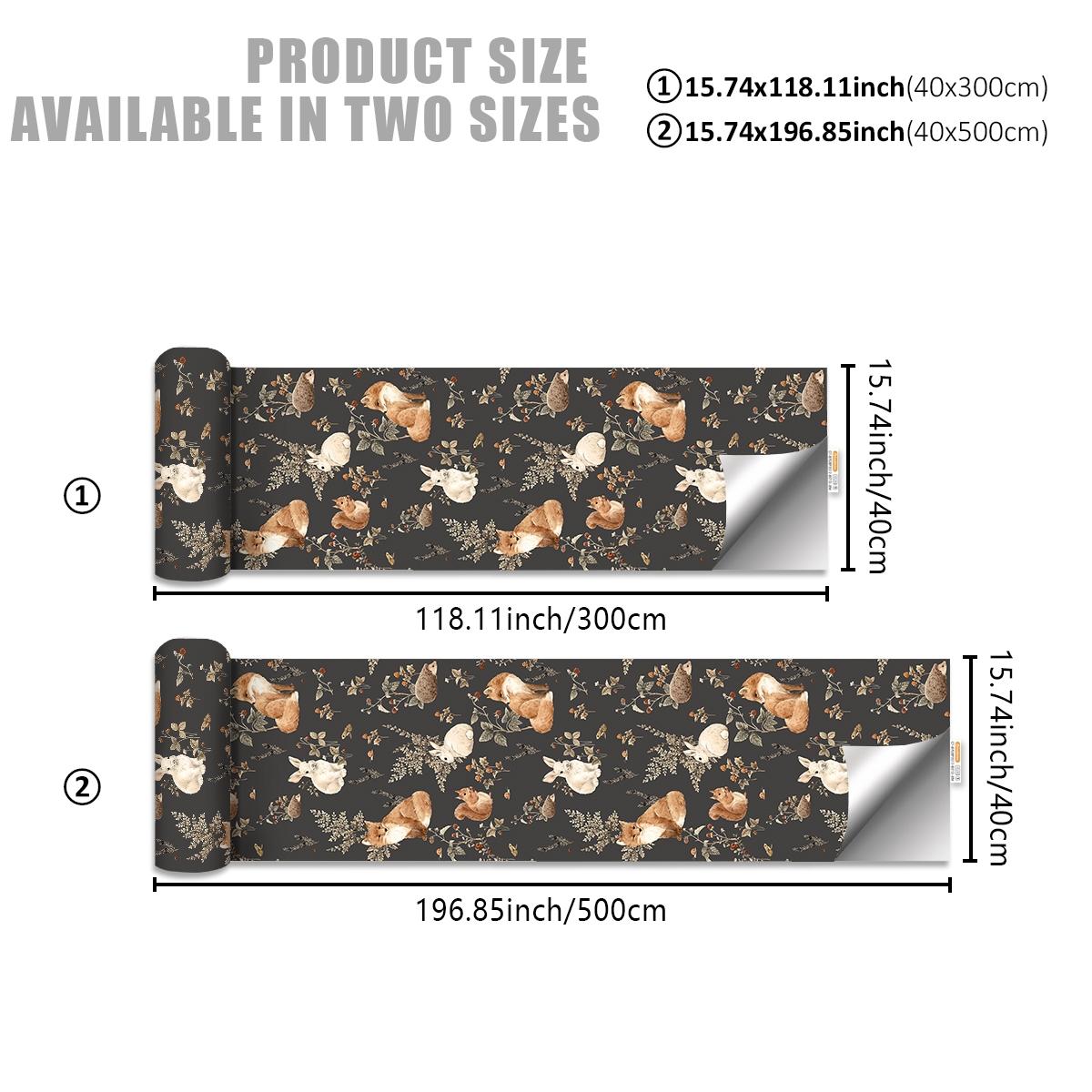 Deep Forest Pattern Wallpaper, Self-Adhesive Animal Wall Paper, Peel And Stick Wallpaper Designs, Waterproof Wear-Resistant, Bedroom Decor, Vintage Space, Furniture Refurbishment #GLOBAL PICKS