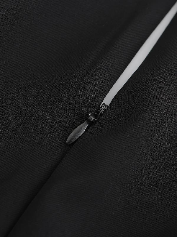 UOOZEE Women's Basic Cap Sleeve Wide Leg Jumpsuit - Fitted Polyester Work Outfits Womenswear Overall with V-Neckline - Chic & Elegant Style (the size is one size smaller,it is recommended to order a size larger) Shortsleeves teacher/interview outfits