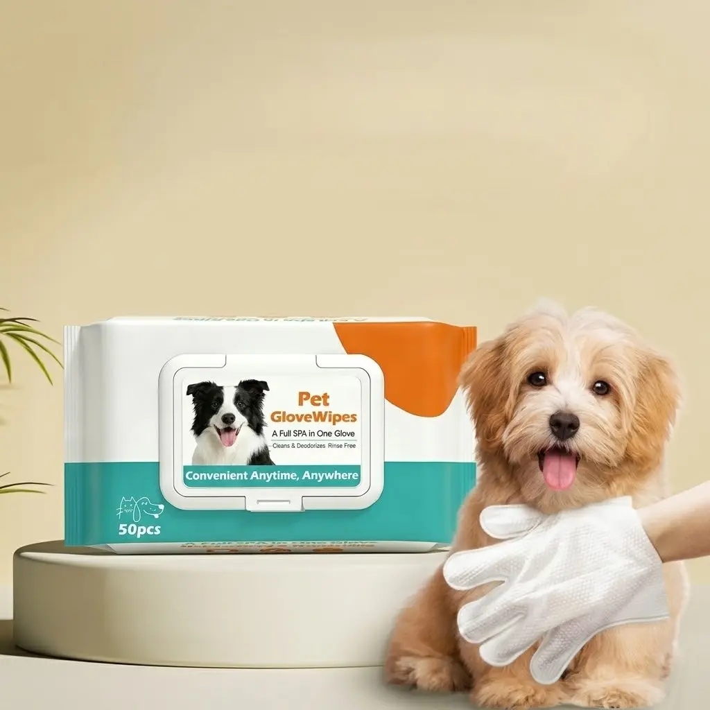 50pcs Pet Cleaning wipes, Dog Cat Bath Wipes, Grooming Products with NaturalIngredients, Gentle and Non-Irritating, for Dogs Puppies Deep Cleansing Odor Control Gentle Plant-Derived Formula for Sensitive Skin