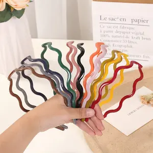 11PC Wavy Zigzag Headbands with Teeth Non Slip Thin Plastic Comb Hair Bands 90s Y2K Nostalgia Hair Accessories