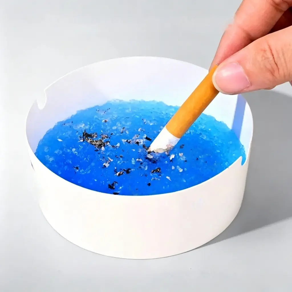 25-Piece Disposable Thick Paper & Foam Ashtray Set, Eco-Friendly Lightweight Portable Design with Deodorizing Smokeless Gel, Ash-Absorbing Balm, Ideal for Car Cup Holder, Indoor Use