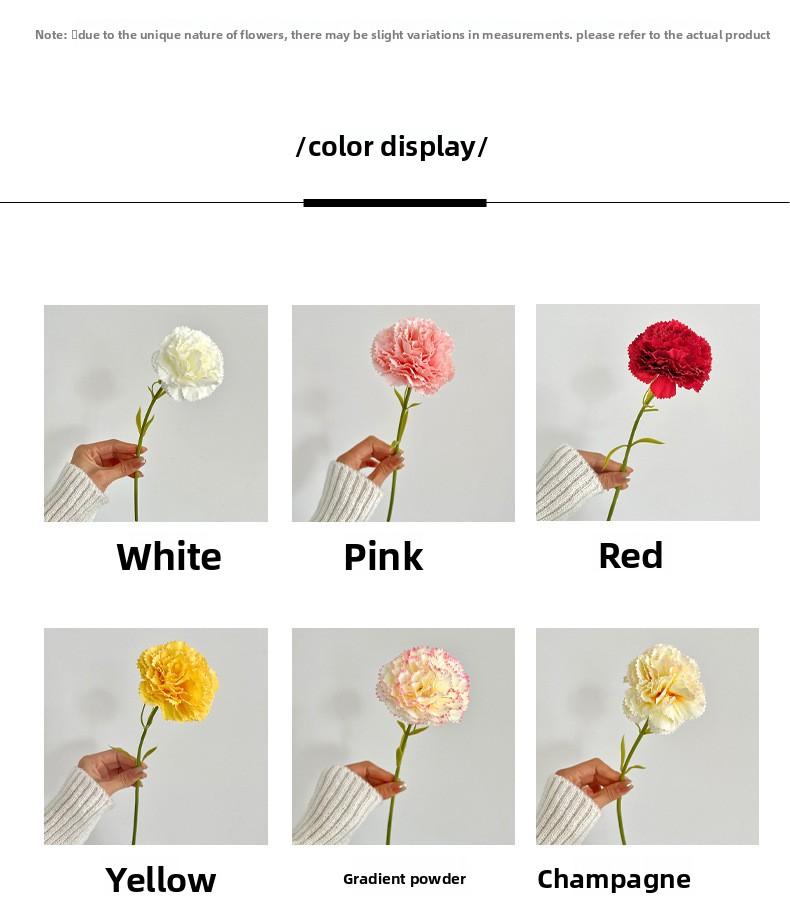 Artificial carnations, fake flowers for Mother's Day, Teacher's Day, room, bedroom, living room decoration, floral ornaments, photo props