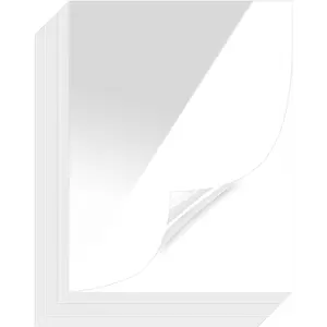 20 Pcs Clear Unpunched Plastic Binding Covers, Letter Size 8.5 x 11 Inch Front & Back Binding Covers for Home Office Use