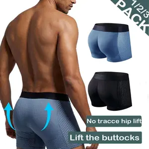 1/2/3 PACK Men's Underwear Mesh Men Panties Solid Sexy Men Boxer Summer Breathable Intimate Underpants