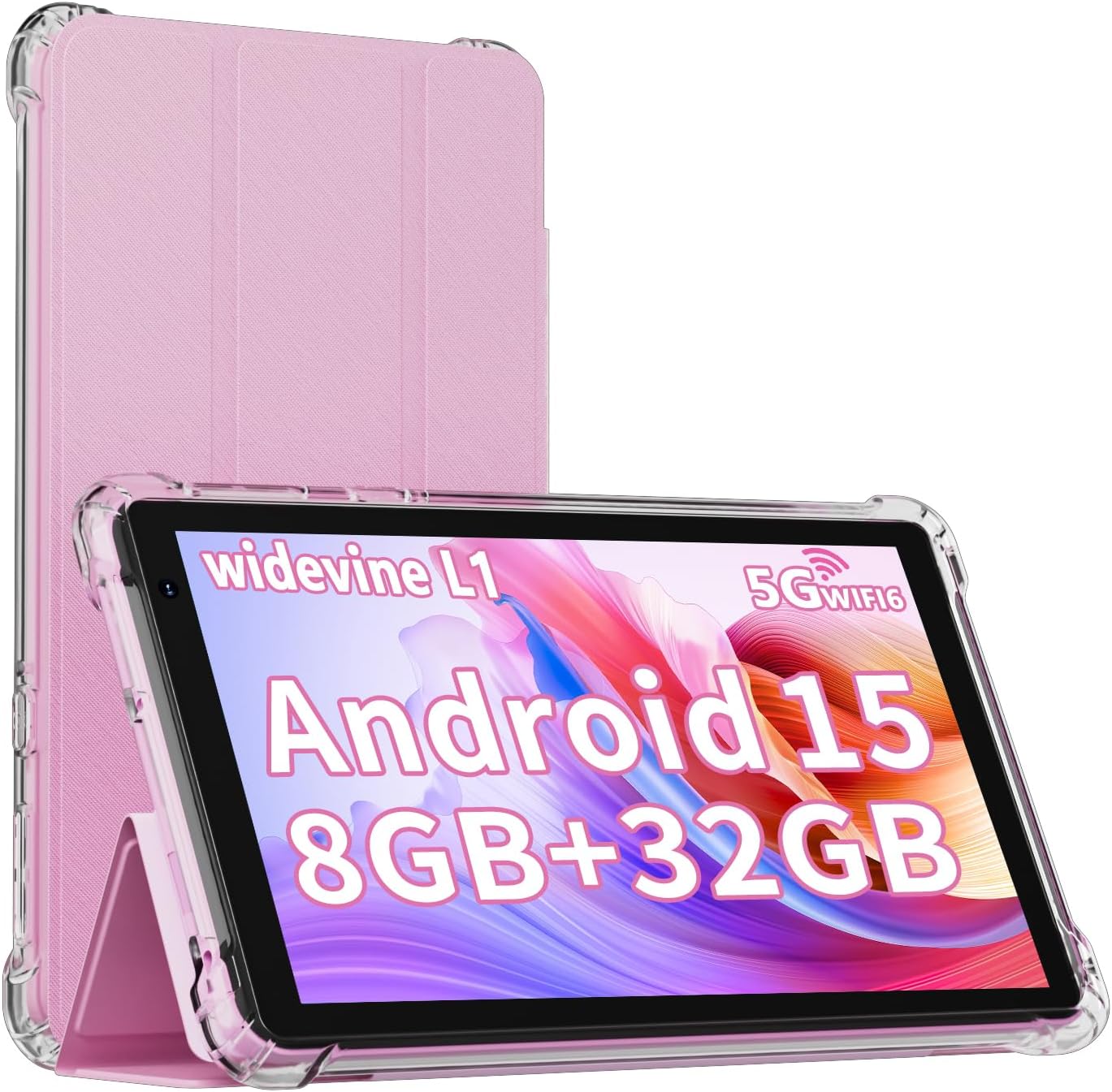 Android 15 Tablet with Case, 7 Inch 8GB RAM+32GB ROM/ 1TB