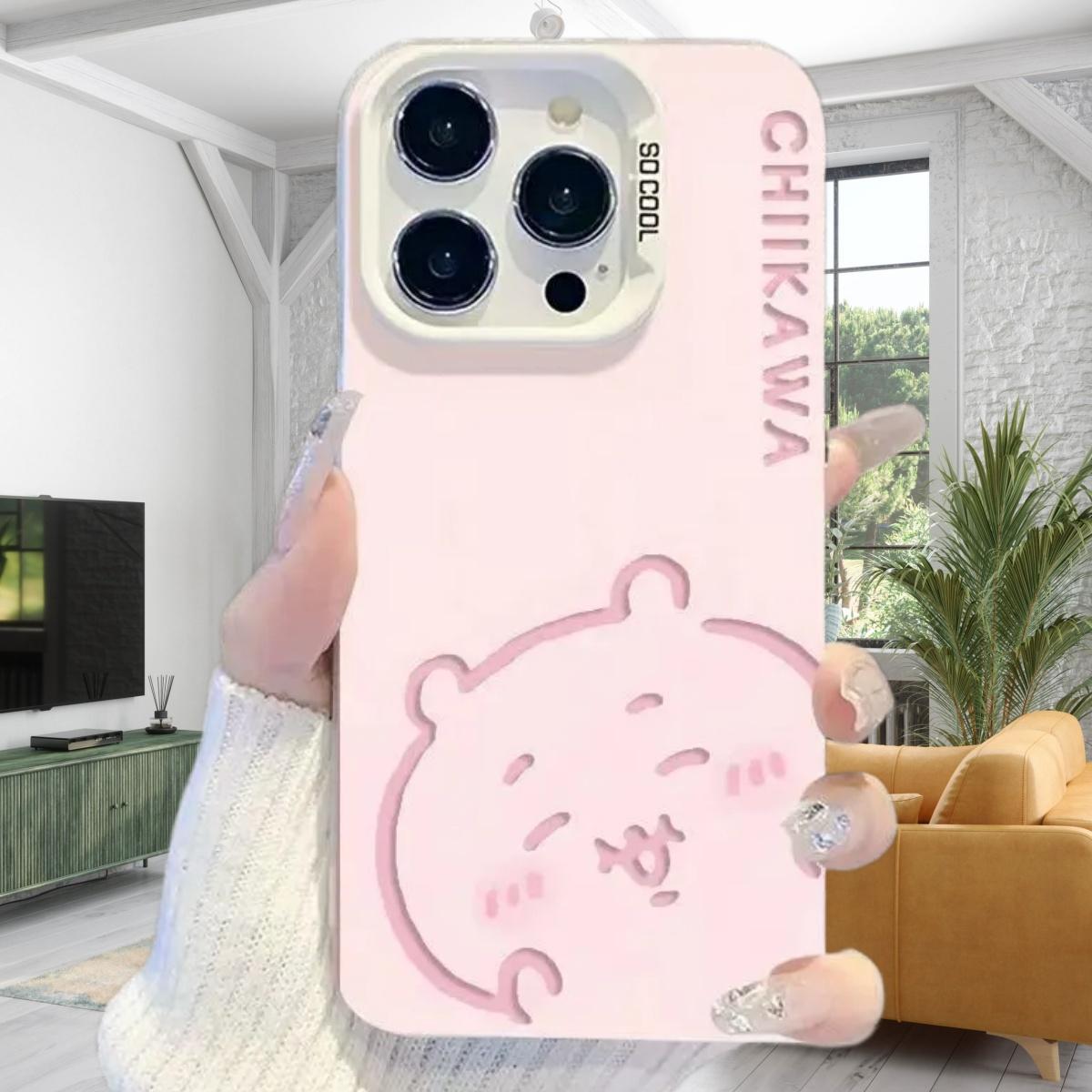 Cute Cartoon C-Chiikawa C-Couple Style Phone Case for iPhone 17 16 15 14 13 12 11 & Samsung S26 S25 S24 S23 S22 Plus Ultra, Fashion Design, Best Christmas Gift for Fans