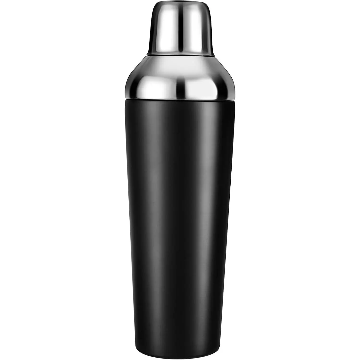 Insulated Cocktail Shaker Black - 23oz Double Wall Vacuum Stainless Steel Martini Shaker with Built-in Strainer & Jigger Lid, Pro Leak-Proof Weighted Shaker for Home Bar, Premium Bar Gift Set