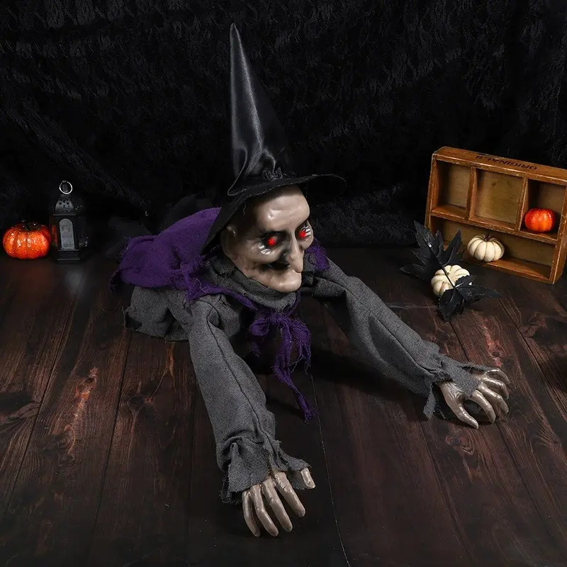 1pc Halloween Witch Crawler Ghost Decoration - Party Horror Atmosphere Scene Decoration Props